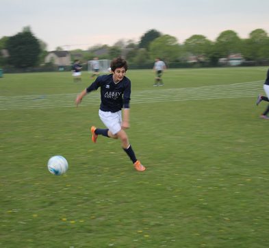 Abbey College Cambridge Boy's Football Team match