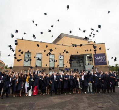 caps thrown up in the air