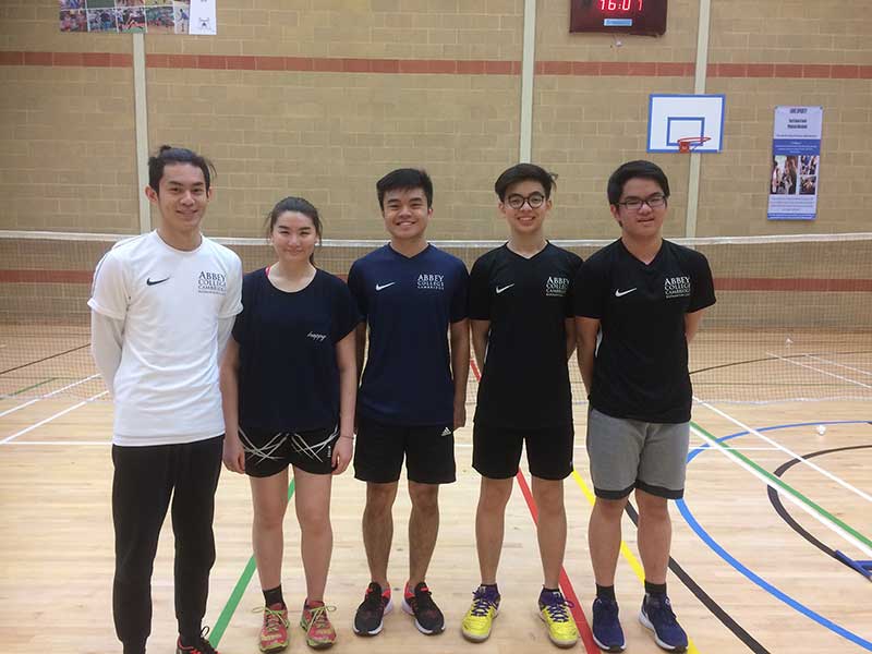 Abbey College Cambridge Badminton Team