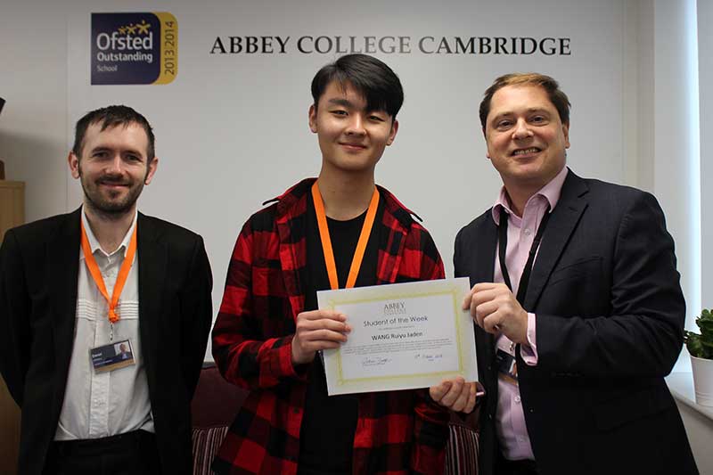 Abbey College Cambridge Student of the Week Jaden