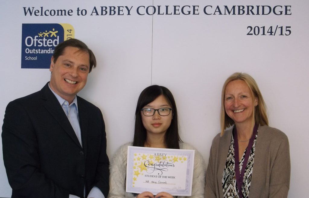 Abbey College Cambridge A level student Emma