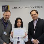 Abbey College Cambridge student of the week Aurora, 17th February 2020