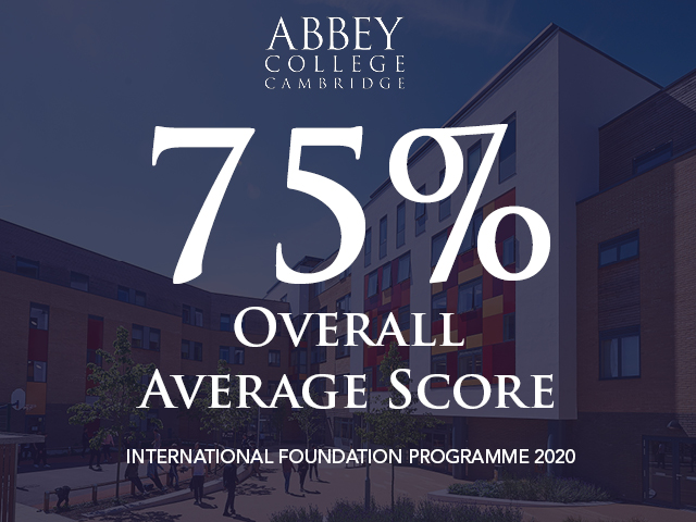 Abbey College Cambridge Foundation Average Score in 2020 is 75%