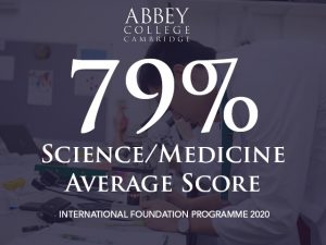 Science/Medicine International Foundation Programme average score in 2020 is 79%