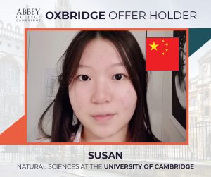 Abbey College Cambridge Oxbridge Offer 2021 Susan from China