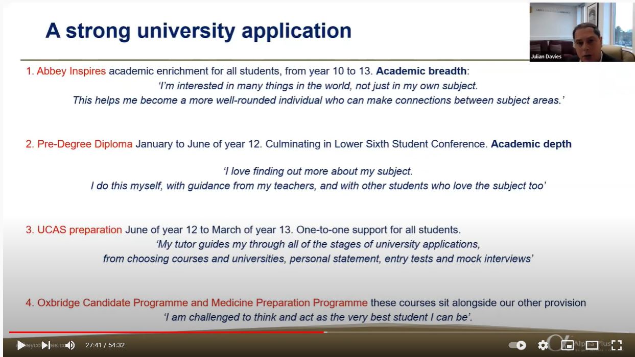 How to get a place at a top university webinar