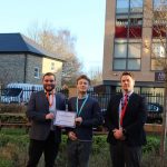 Juan receiving his top 100 British Mathematical Olympiad award