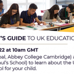 Webinar 'An Overseas Parent's Guide To UK Education' 16.03.22