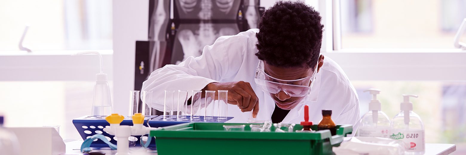 Student In A Level Biology Class At Abbey College Cambridge