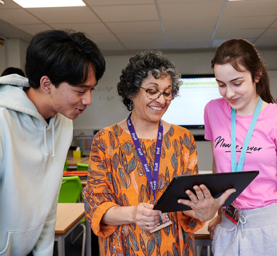 Abbey College Cambridge Students And Teacher Interact During Maths Class