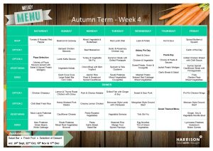 Autumn Term 2022 Week 4R Sample Menu