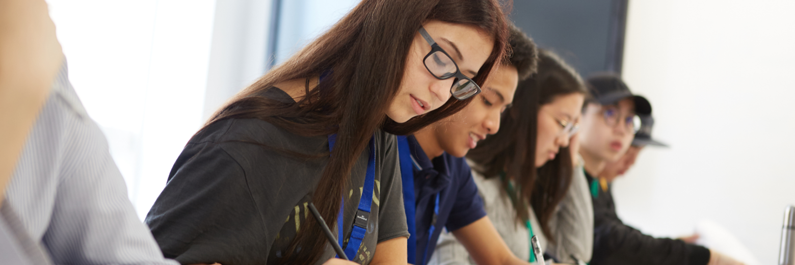 Students In Class At Abbey College Cambridge