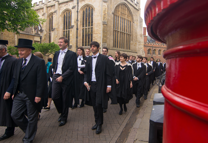 University Of Cambridge Students In Formal Dress