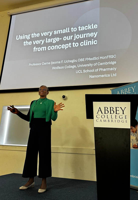 Female Presenter At Abbey College Cambridge Medical Conference